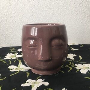 Mini Brown Face Planter Vase